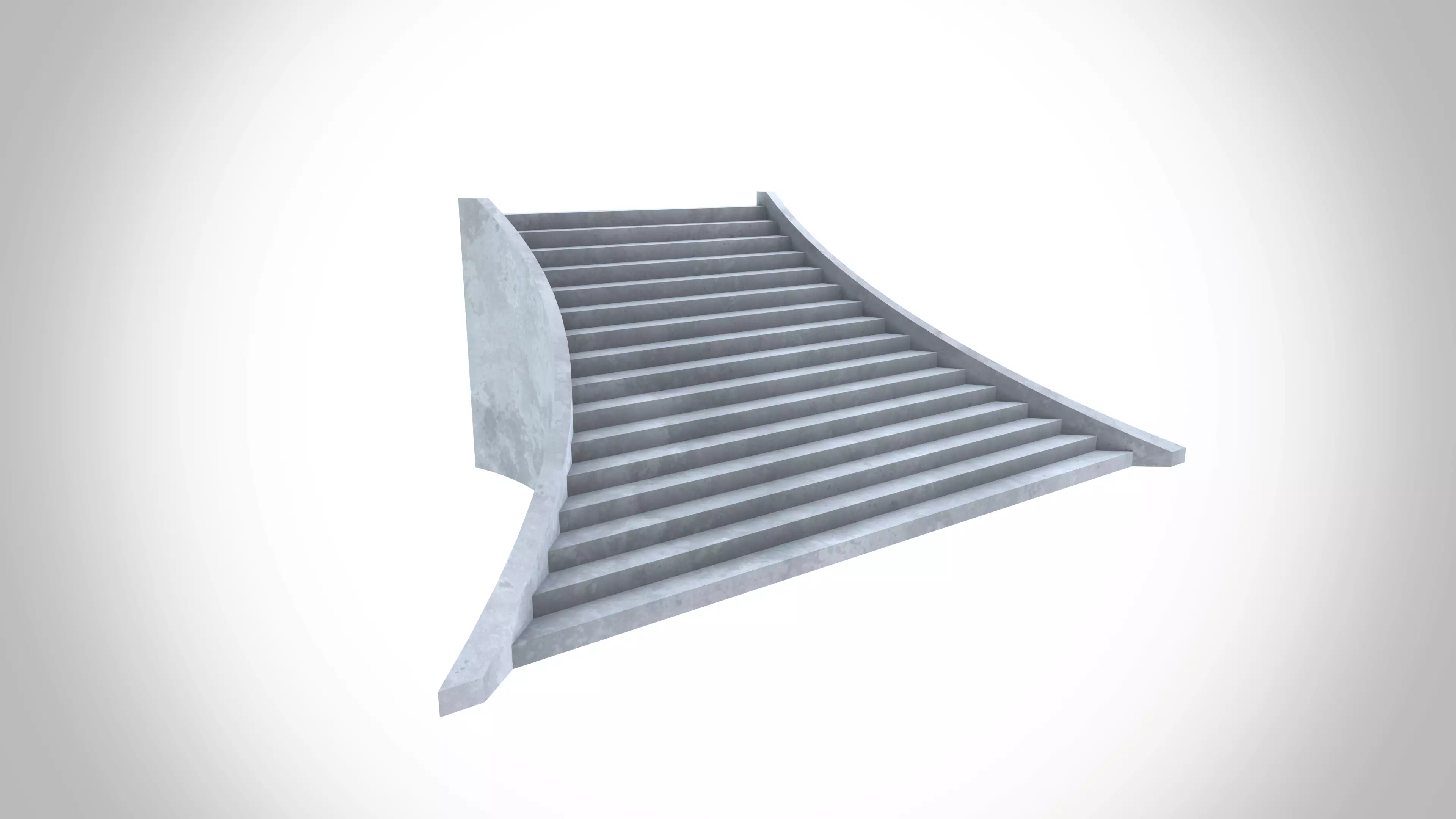 Stairs Low-poly 3D model_0