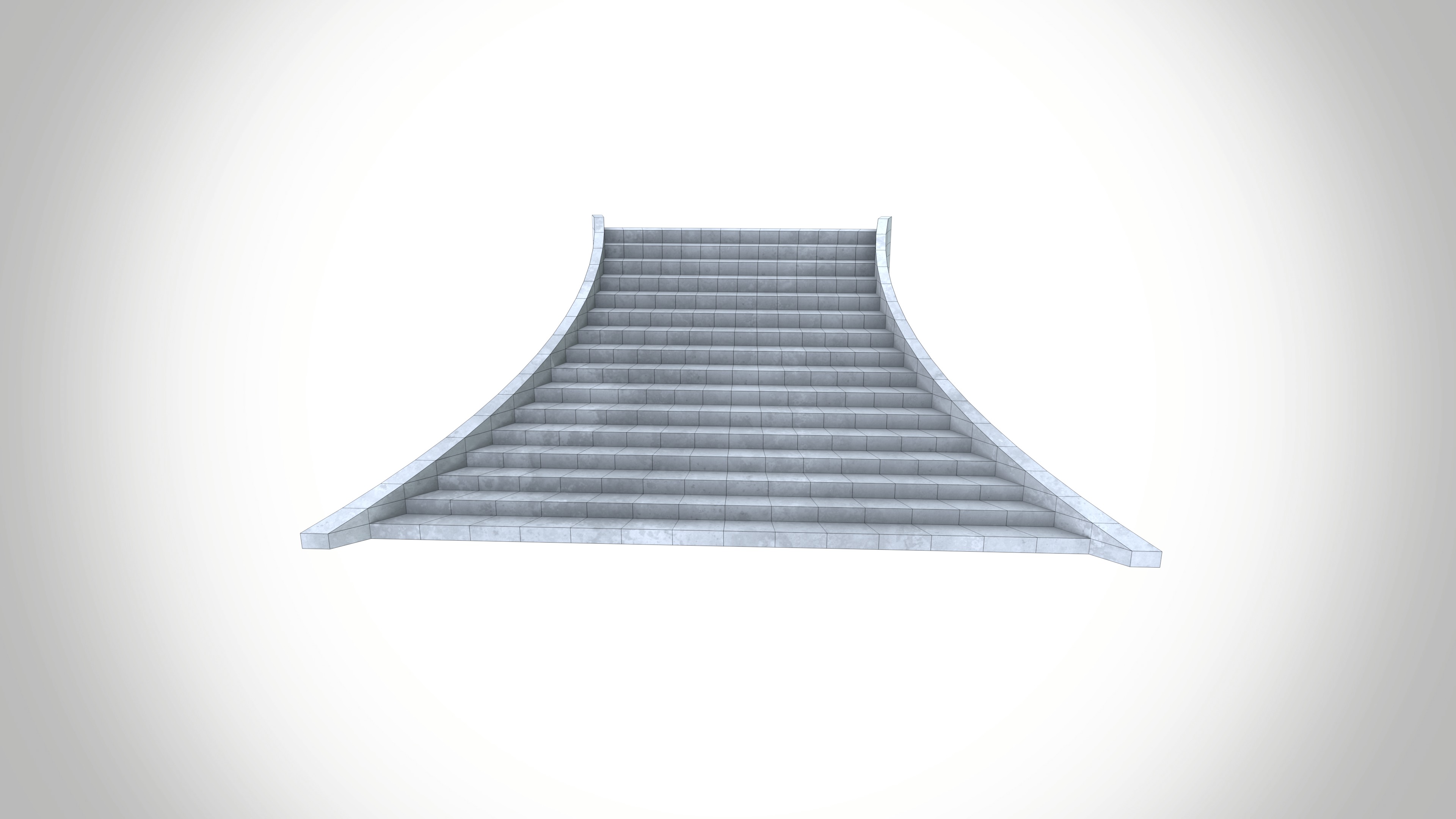 Stairs Low-poly 3D model_7