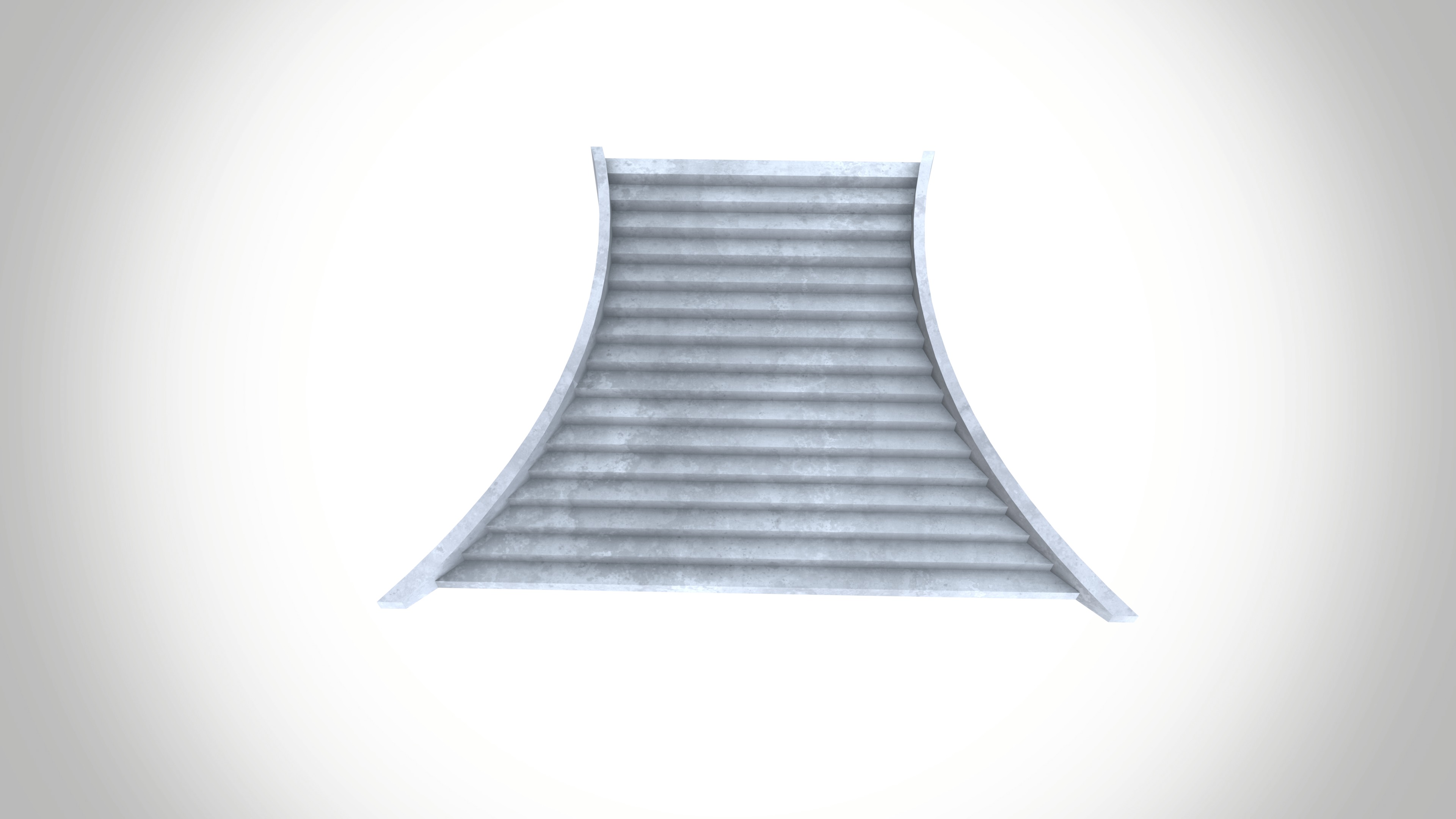 Stairs Low-poly 3D model_3