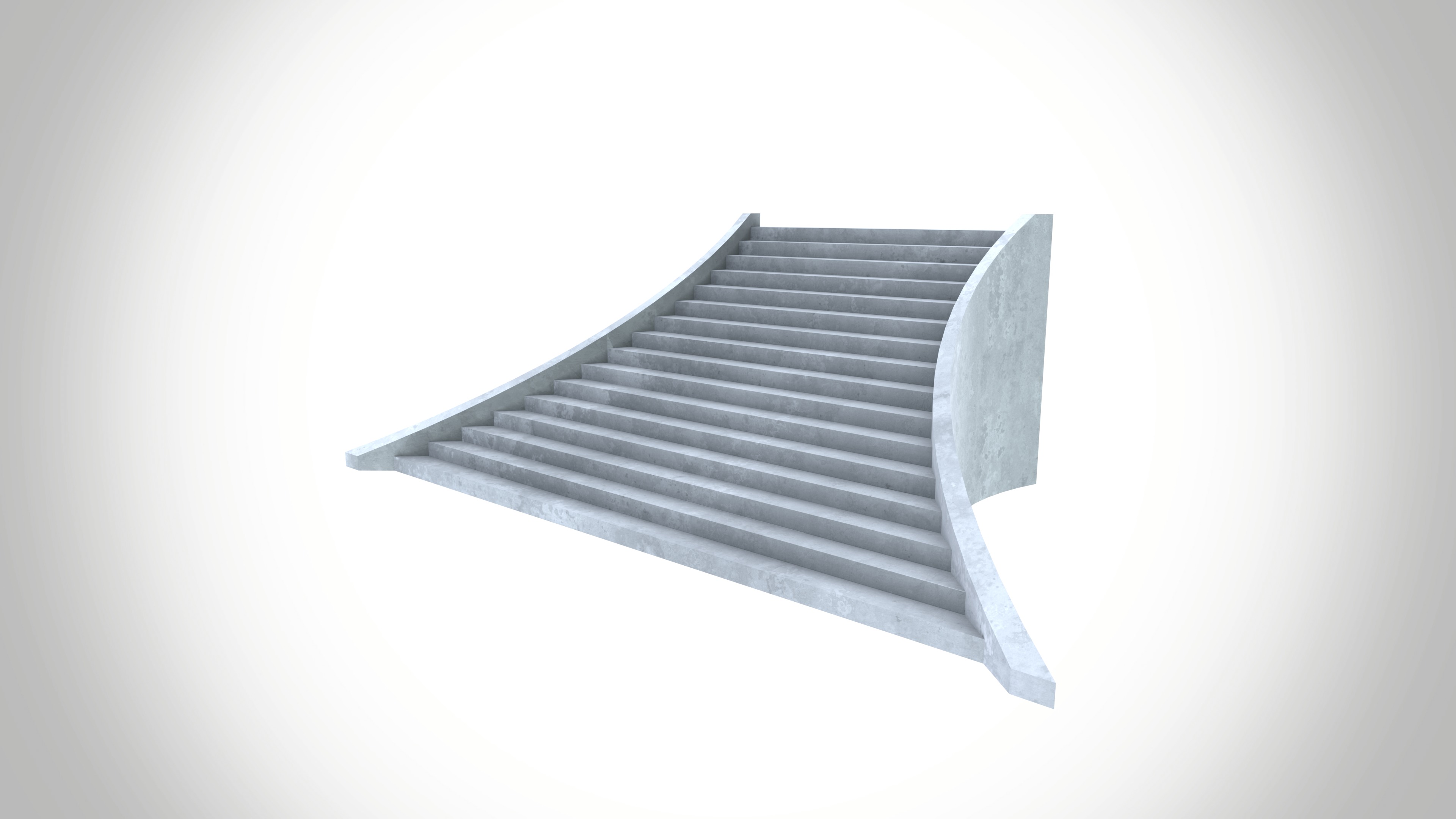 Stairs Low-poly 3D model_2