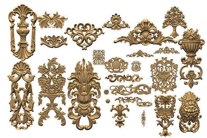 Pattern wood 3D model