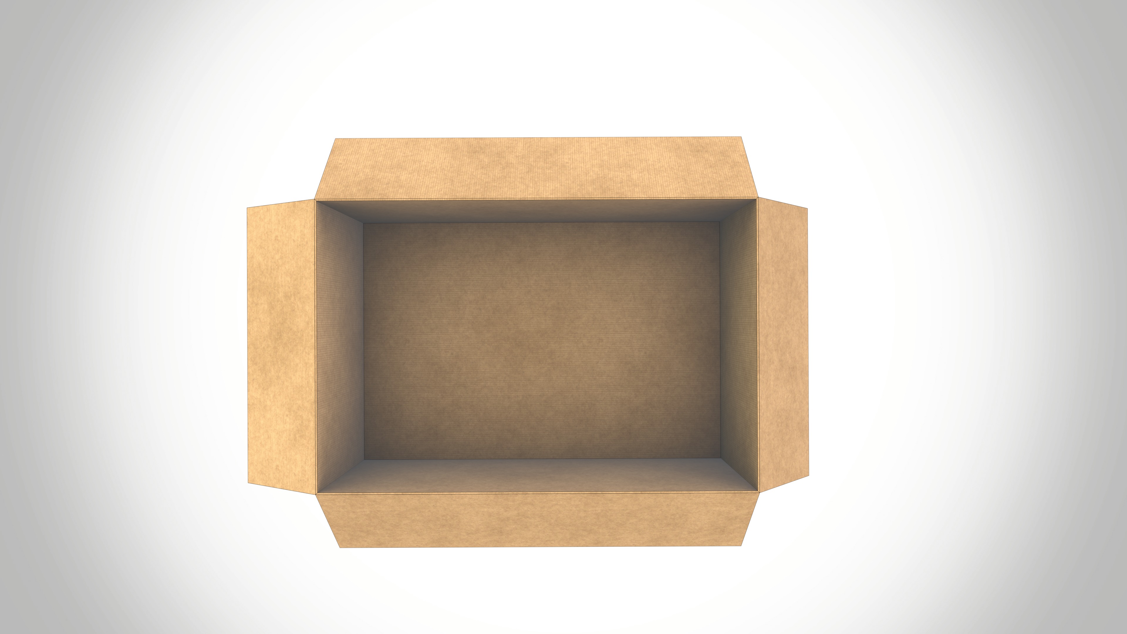 Cardboard box Low-poly 3D model_9