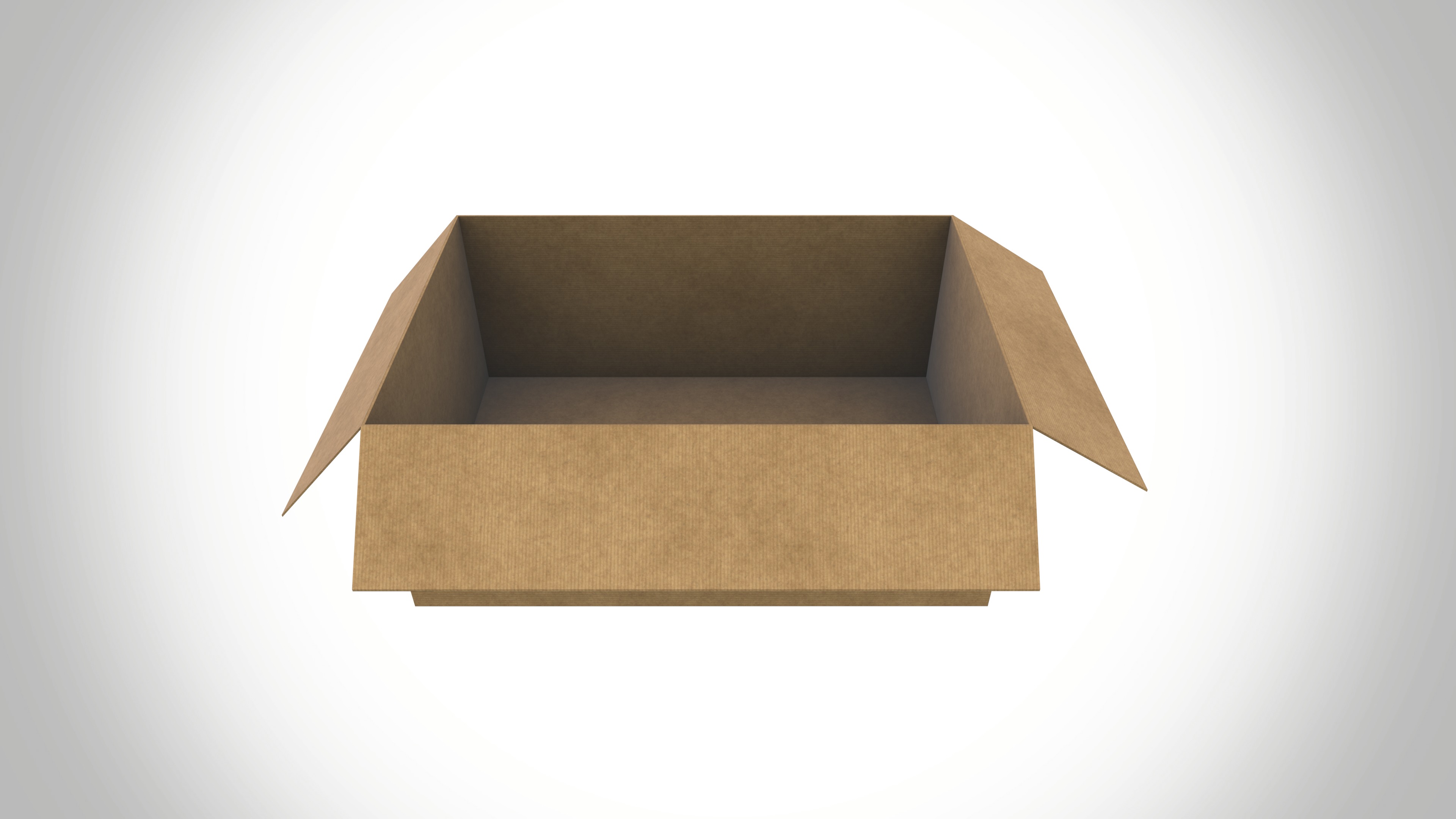 Cardboard box Low-poly 3D model_2