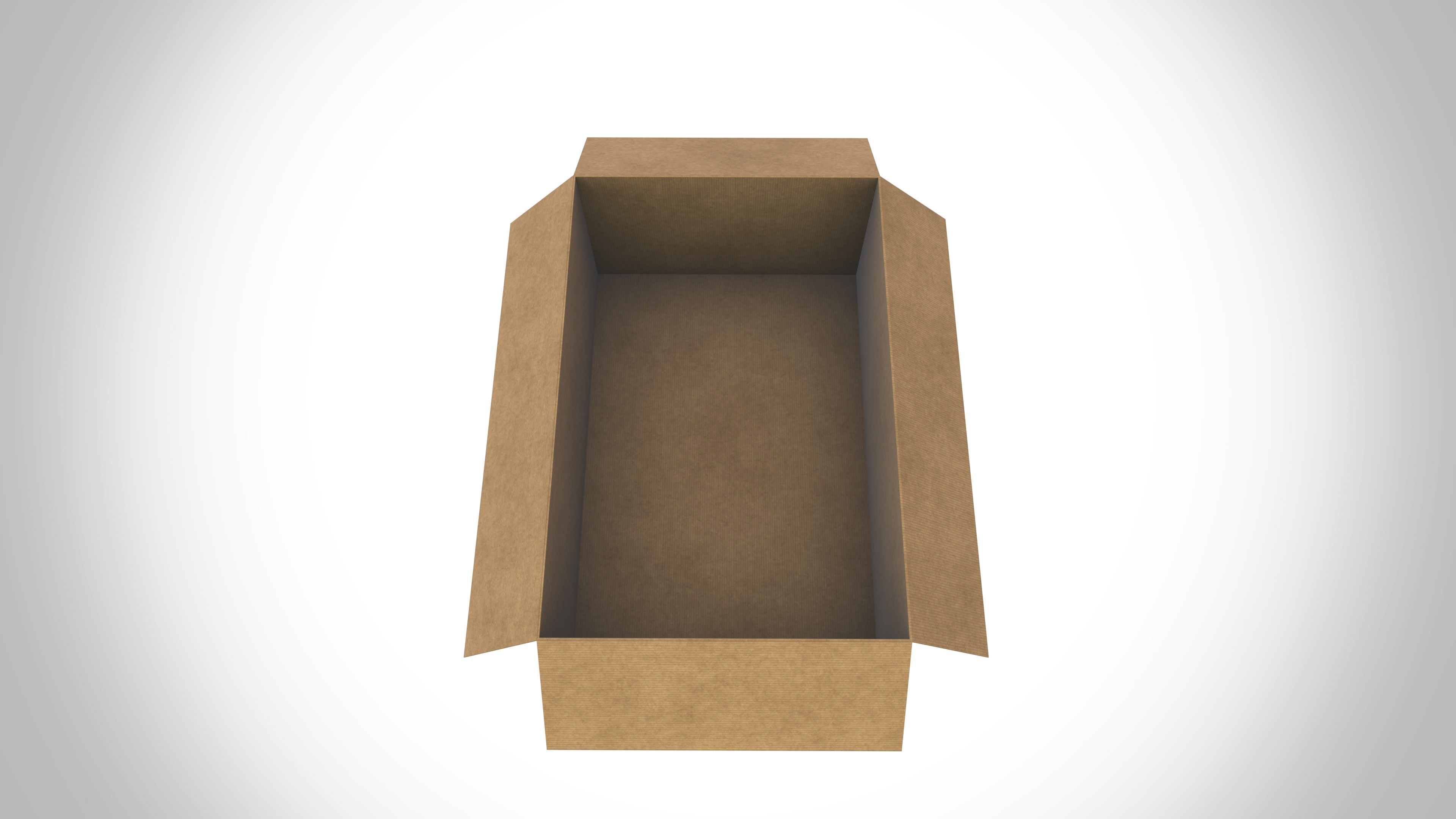 Cardboard box Low-poly 3D model_4