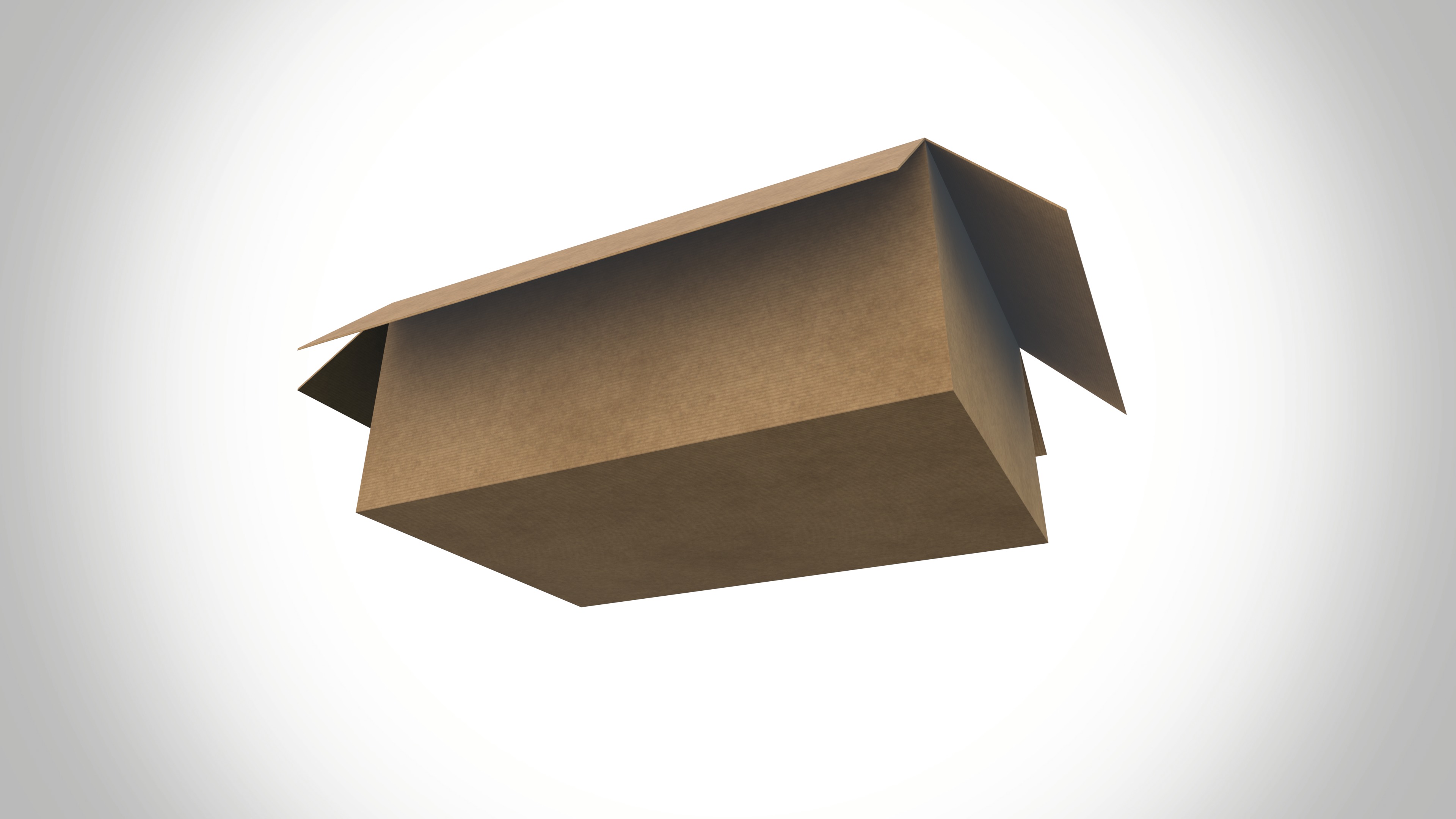 Cardboard box Low-poly 3D model_5