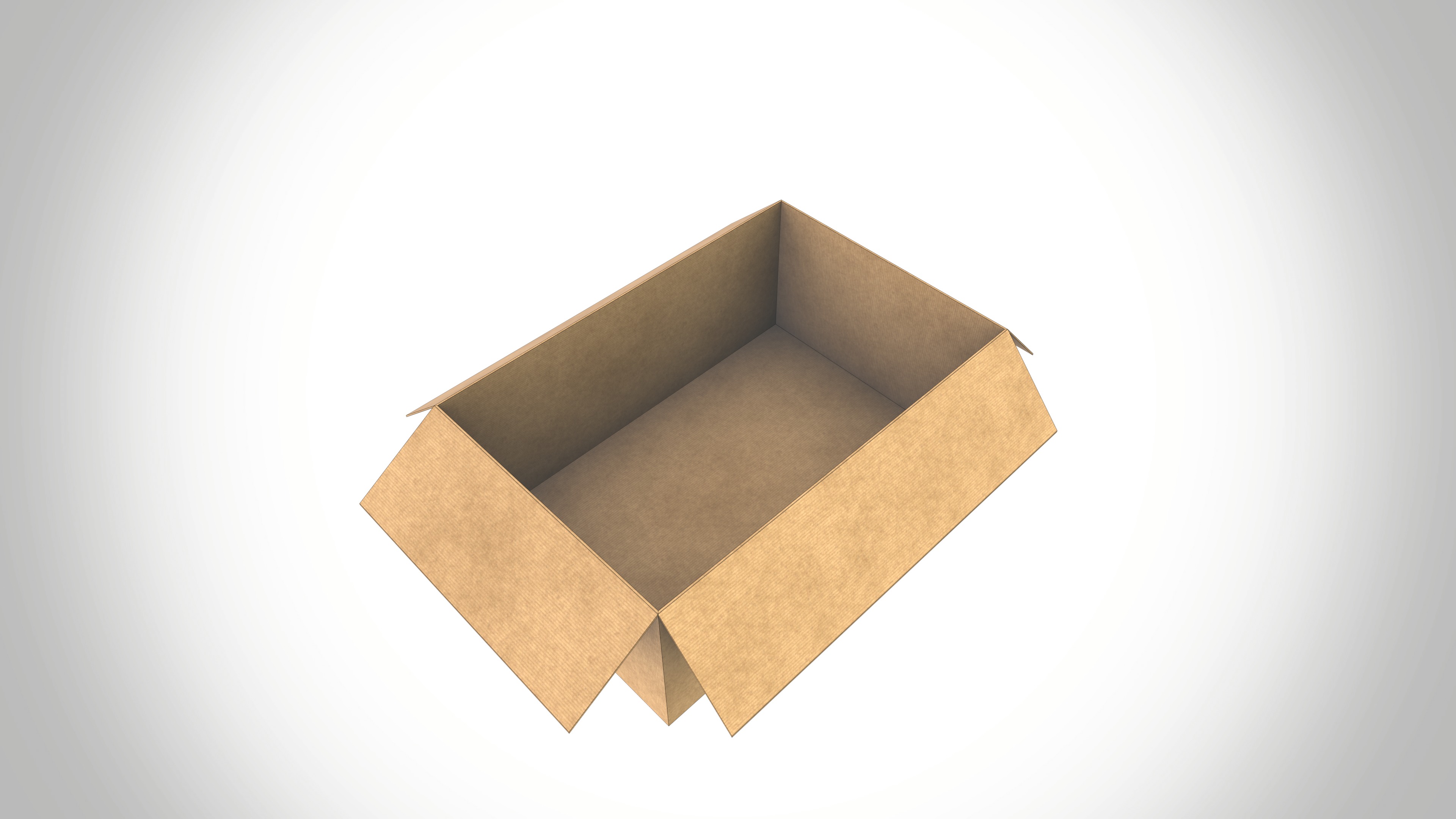 Cardboard box Low-poly 3D model_8