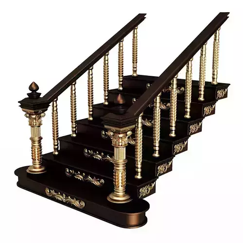 Carved Stair 03 Black