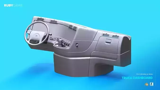 Truck Dashboard 3D model