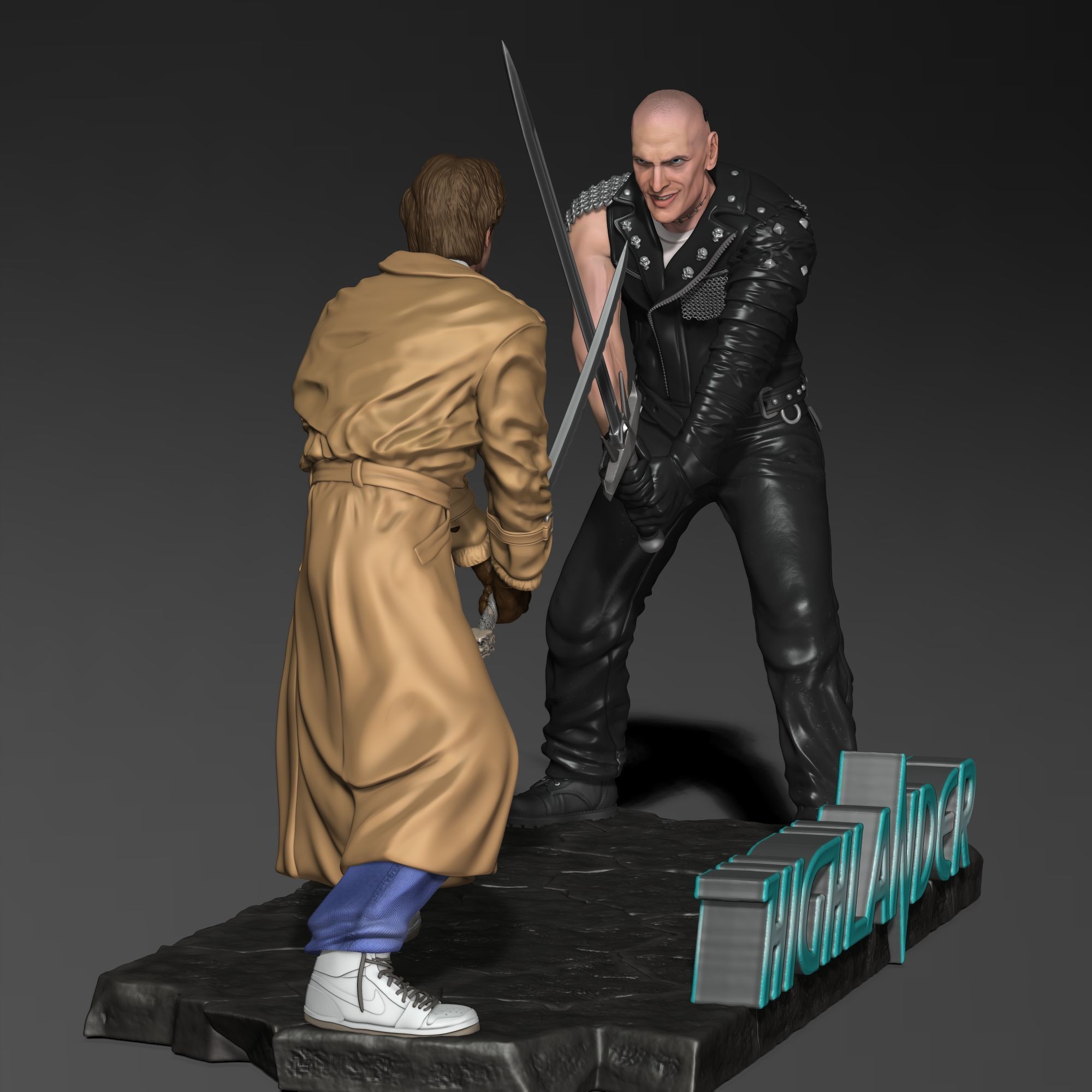 Connor MacLeod vs Kurgan Highlander 1986 Duel 3D print model_1