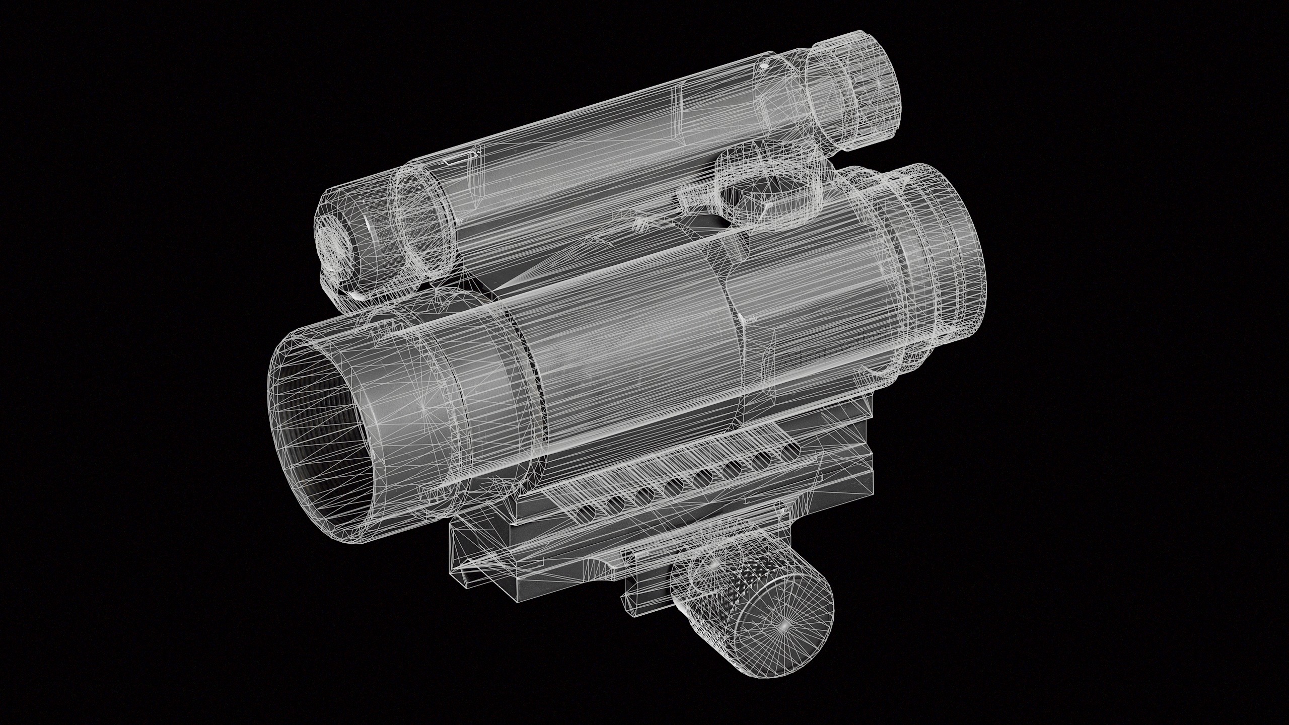 CompM4 Low-poly 3D model_3