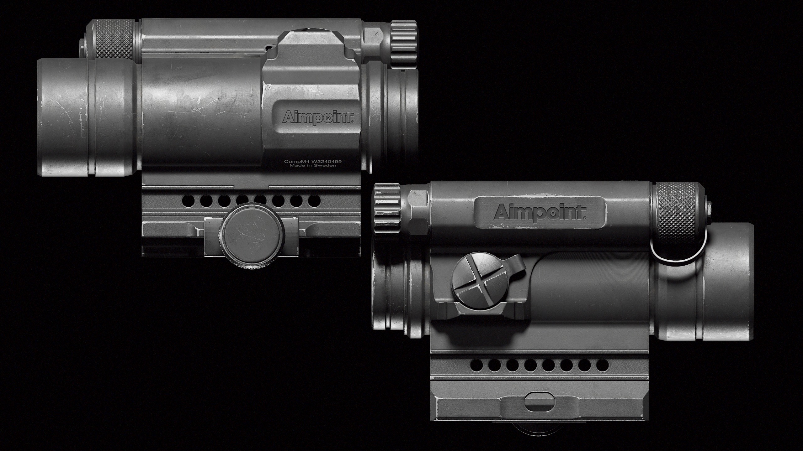 CompM4 Low-poly 3D model_1