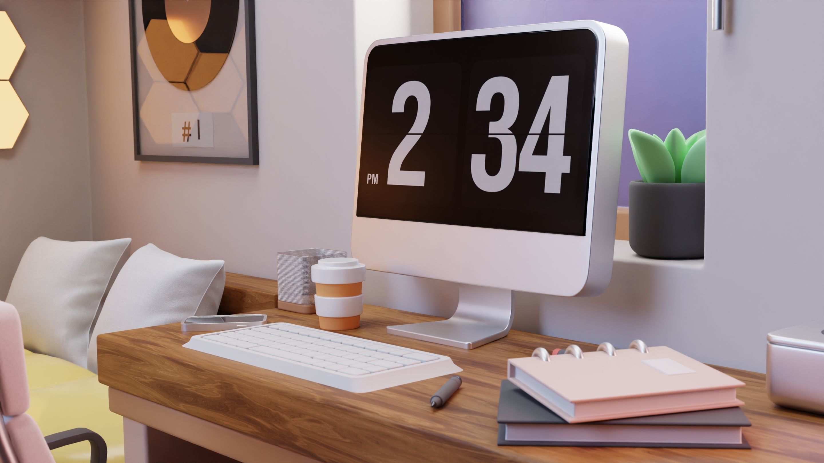 Cozy bedroom 3D model_1