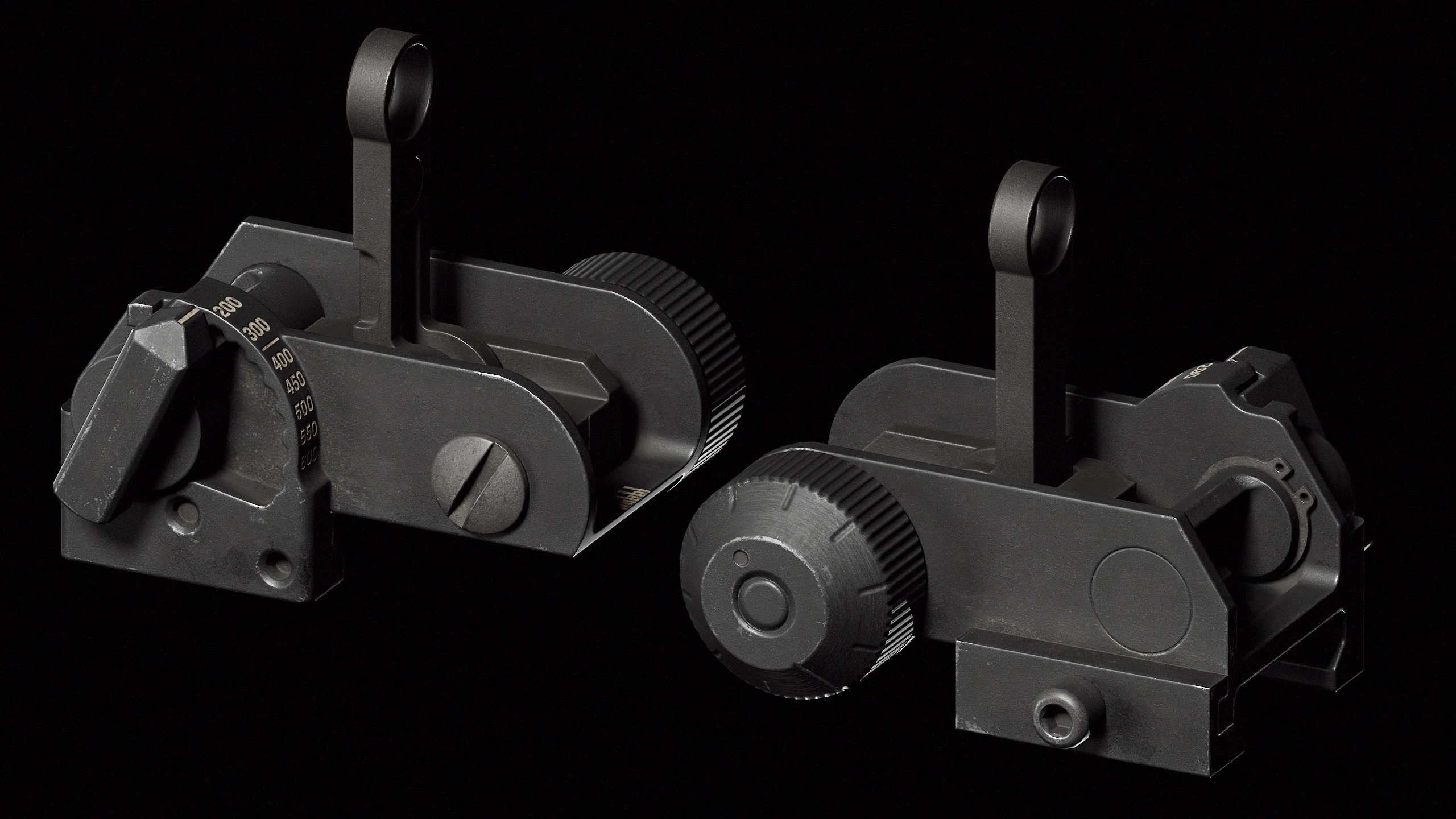 Matech Back Up Iron Sights Low-poly 3D model_5