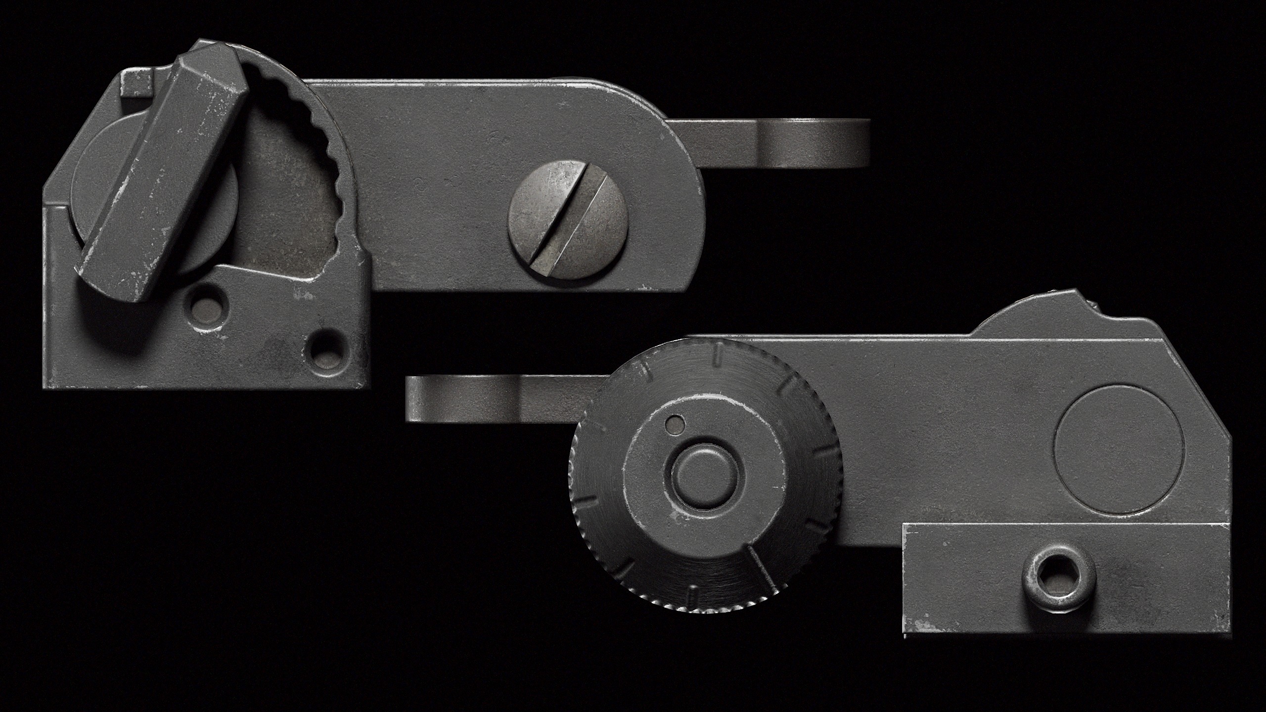 Matech Back Up Iron Sights Low-poly 3D model_2