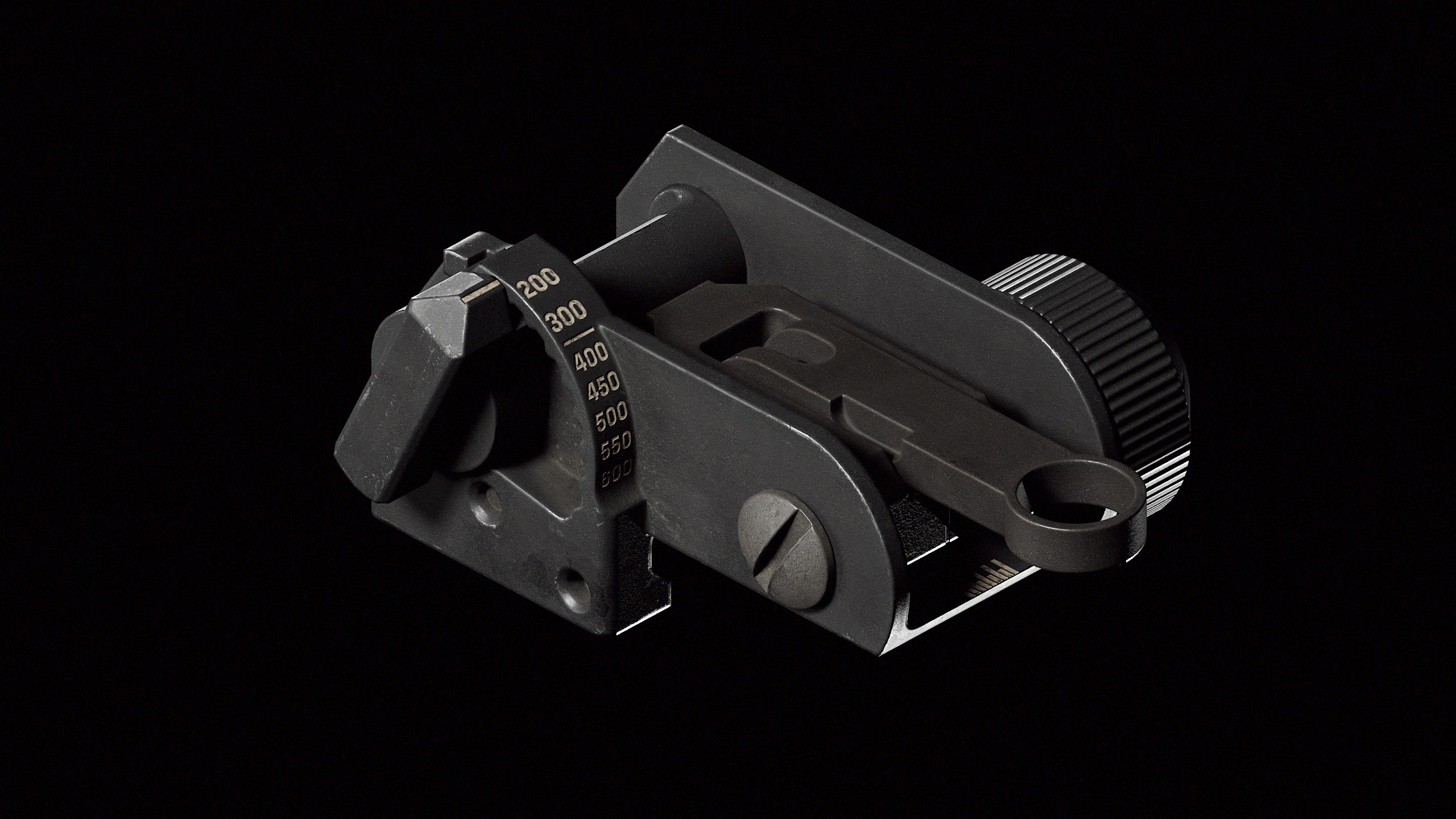 Matech Back Up Iron Sights Low-poly 3D model_1