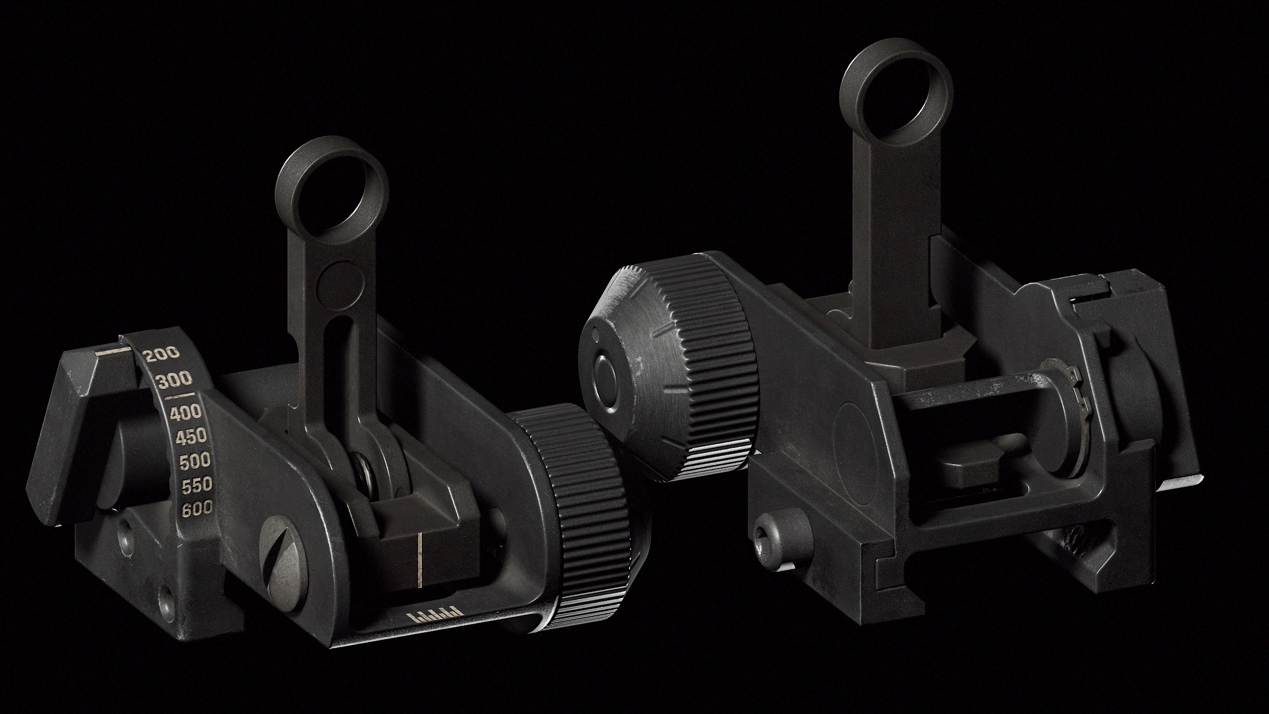 Matech Back Up Iron Sights Low-poly 3D model_7