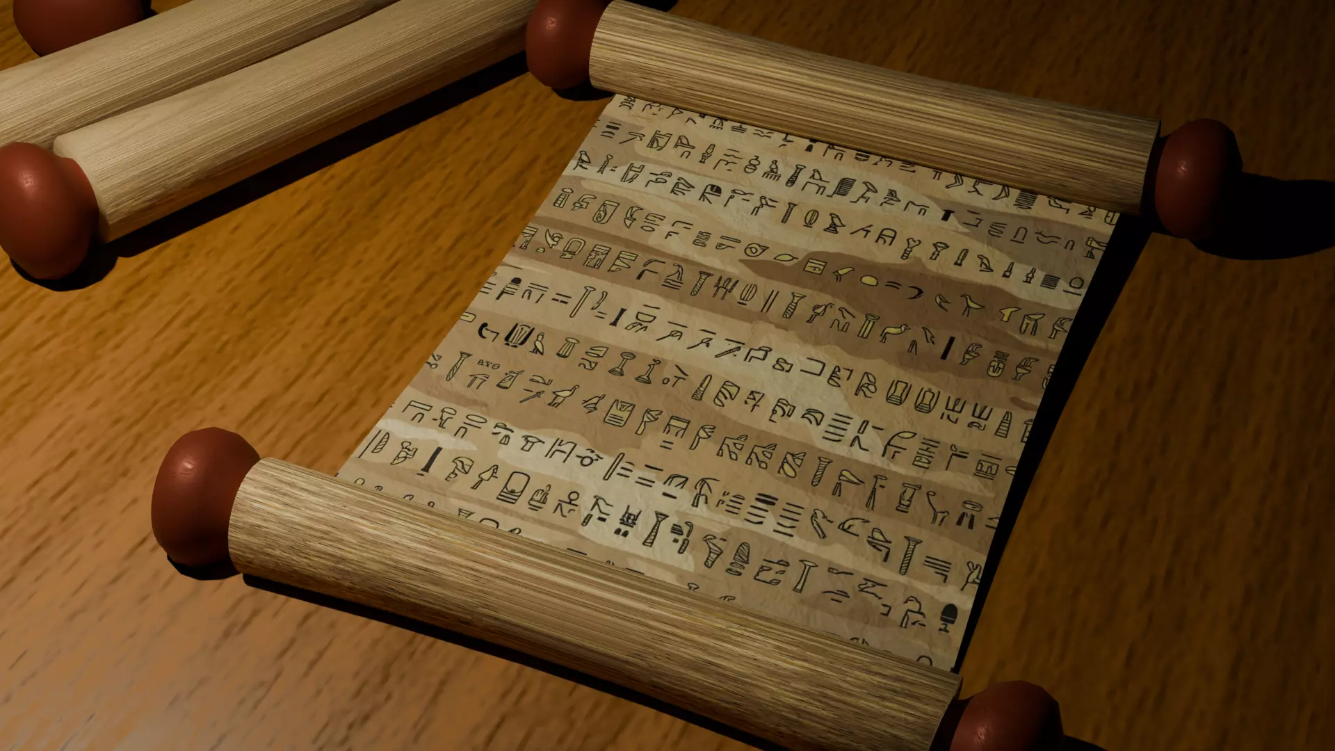 Ancient Egypt Hieroglyphs - VOL 2 - 3 Seamless PBR Texture_0