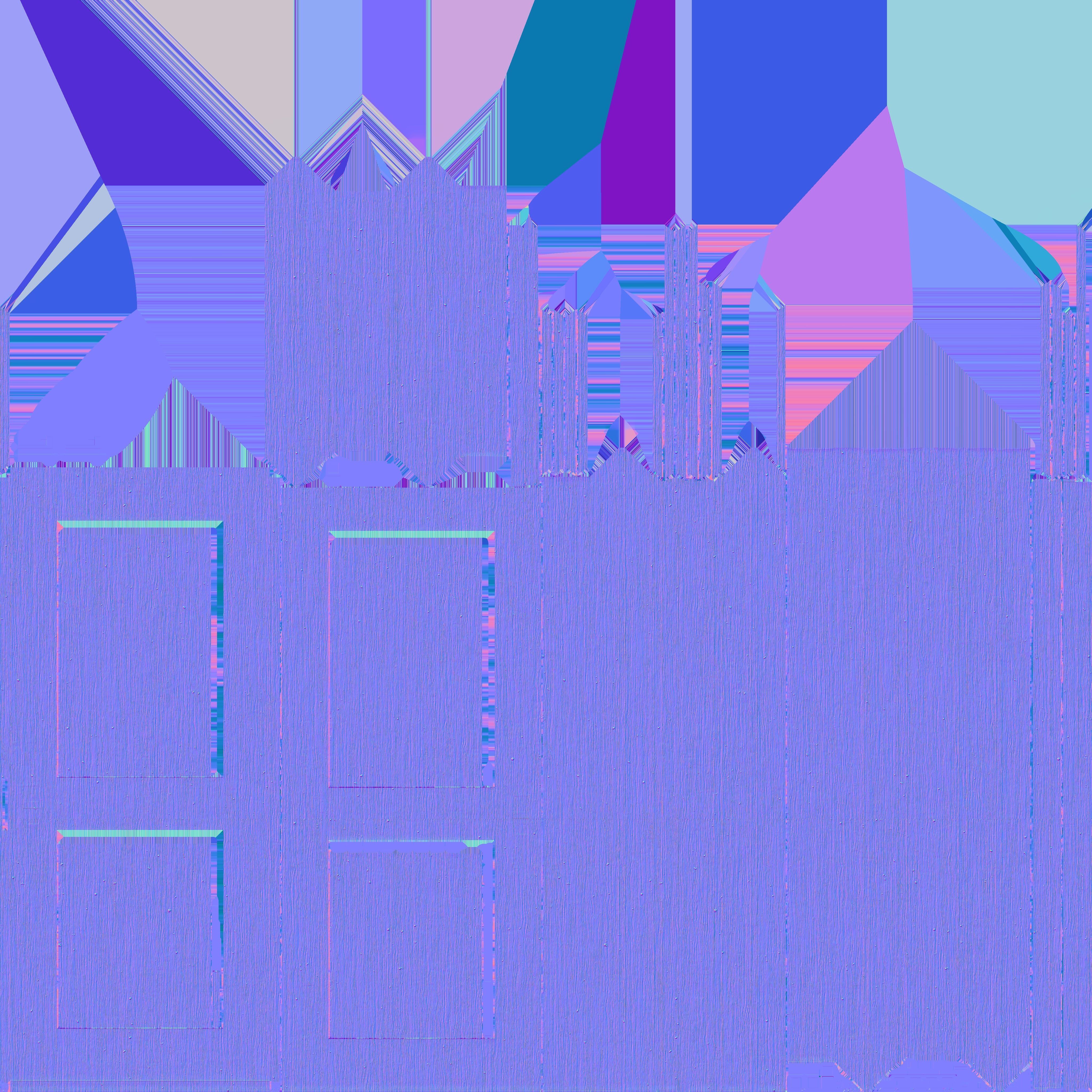 02 01 Wooden Door Low-poly 3D model_6