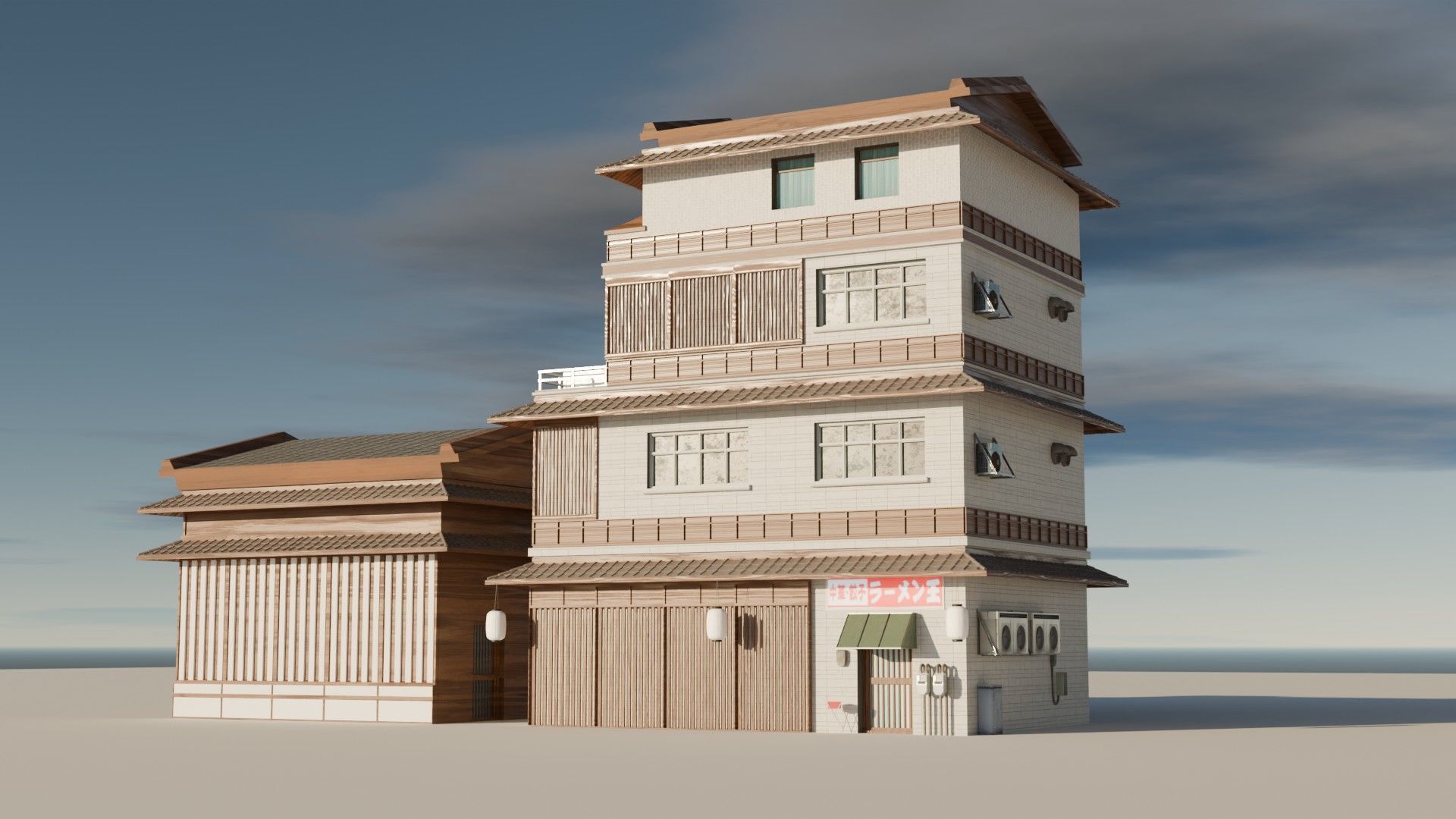 8 Japanese Building Pack 3D model_4