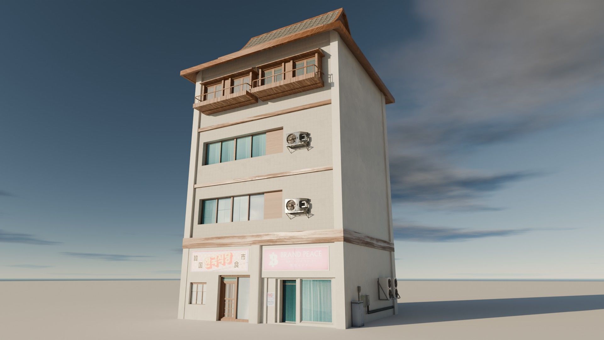 8 Japanese Building Pack 3D model_7