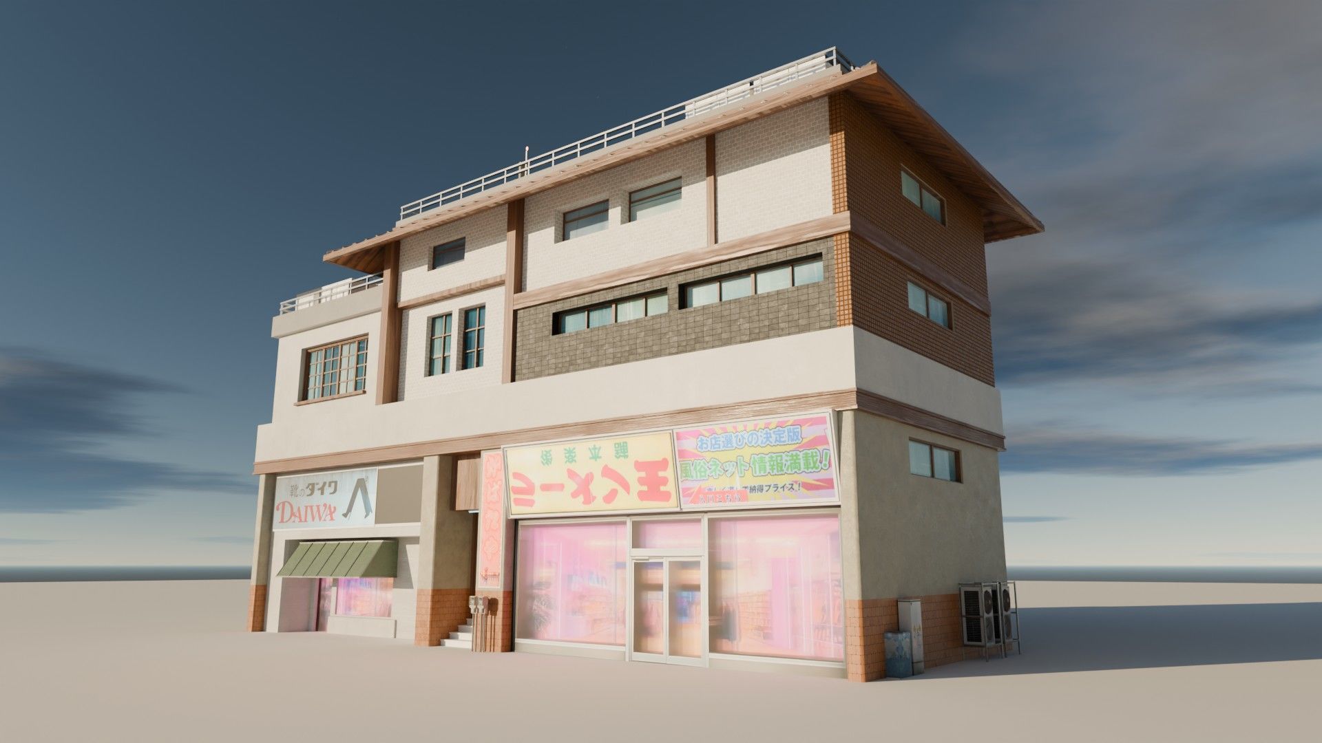 8 Japanese Building Pack 3D model_13