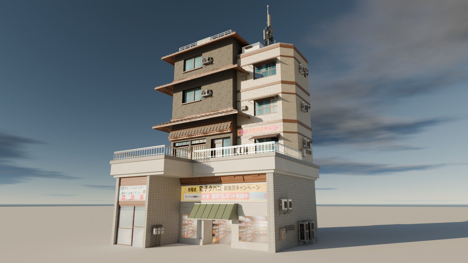 8 Japanese Building Pack 3D model_16
