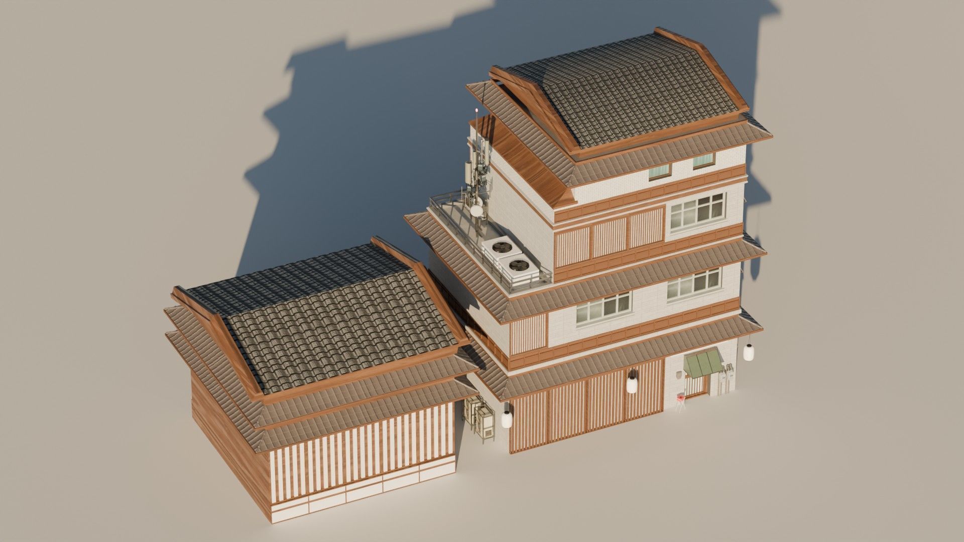 8 Japanese Building Pack 3D model_11