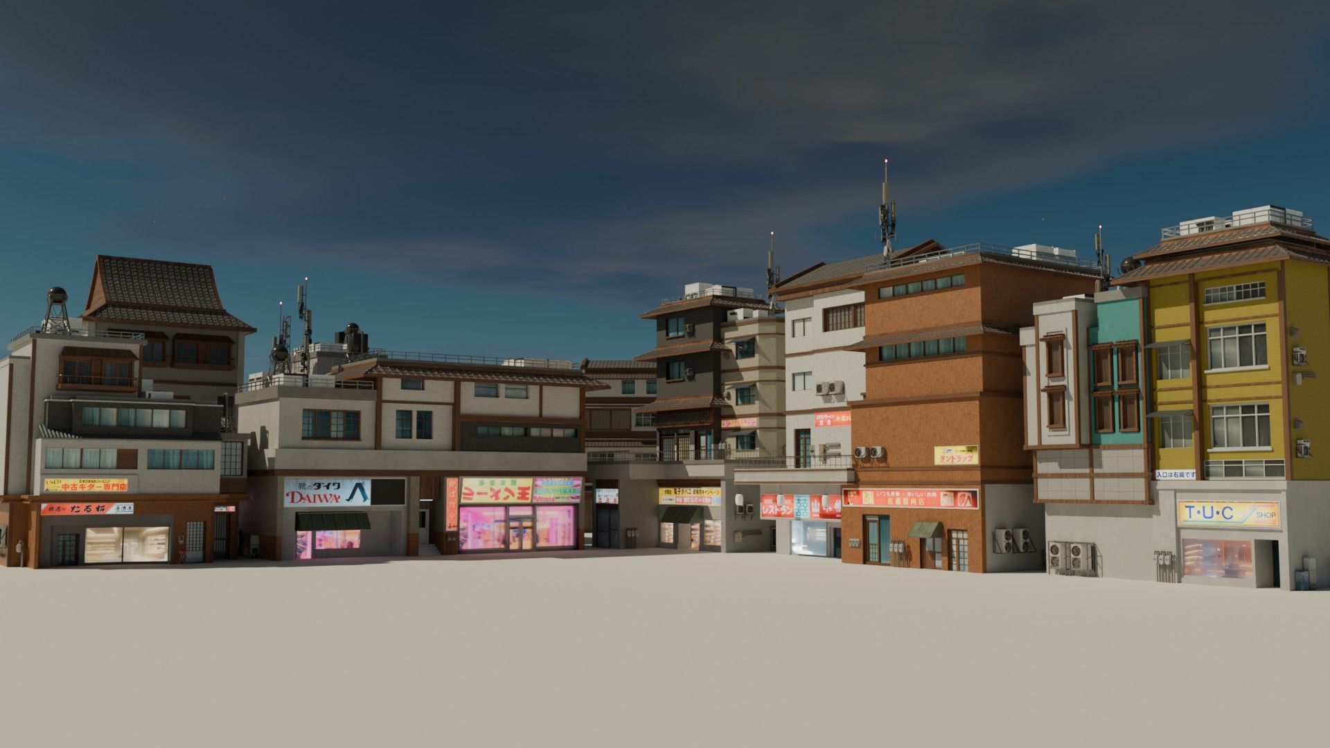 8 Japanese Building Pack 3D model_10