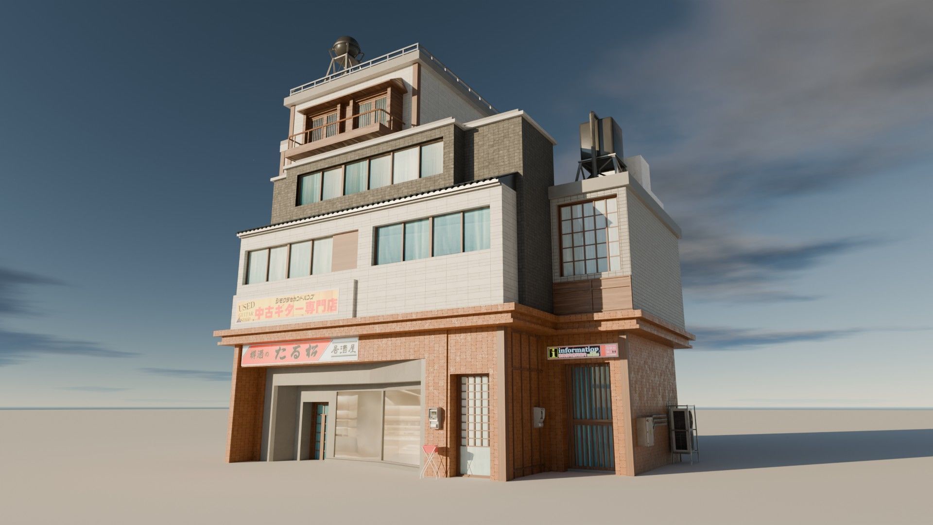 8 Japanese Building Pack 3D model_8