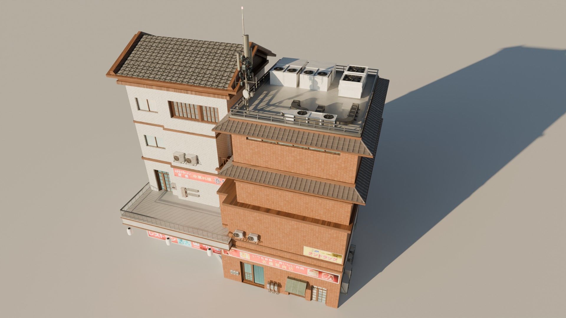 8 Japanese Building Pack 3D model_6