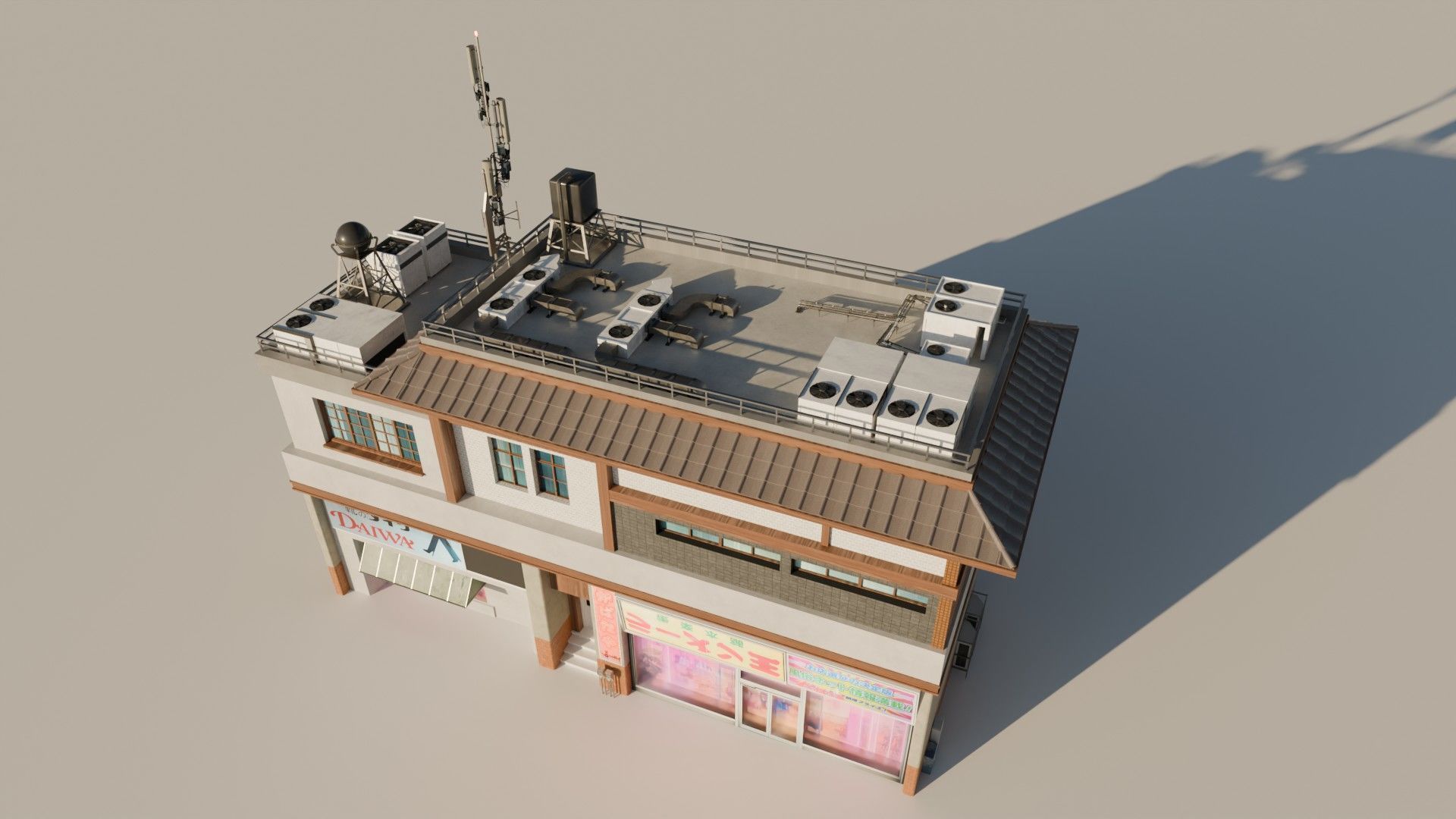 8 Japanese Building Pack 3D model_2