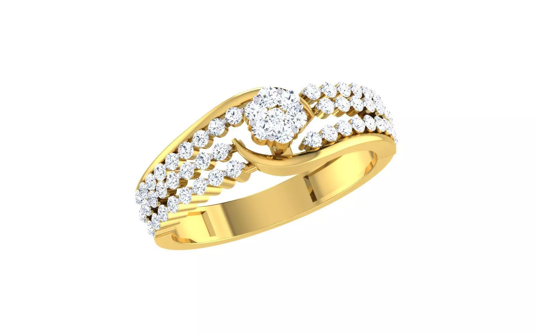 Women Ring Render 3dm STL OBJ FBX Details 3D print model_0