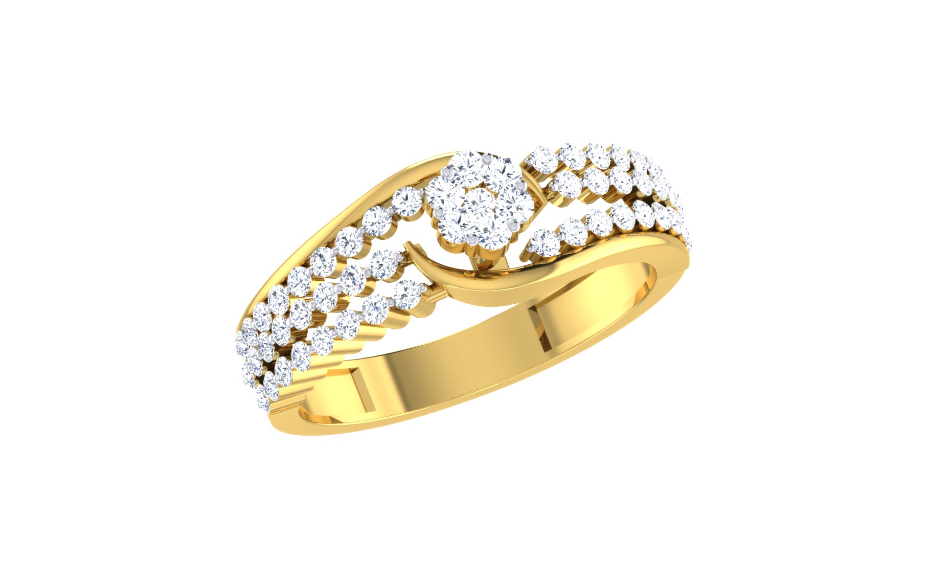 Women Ring Render 3dm STL OBJ FBX Details 3D print model_2