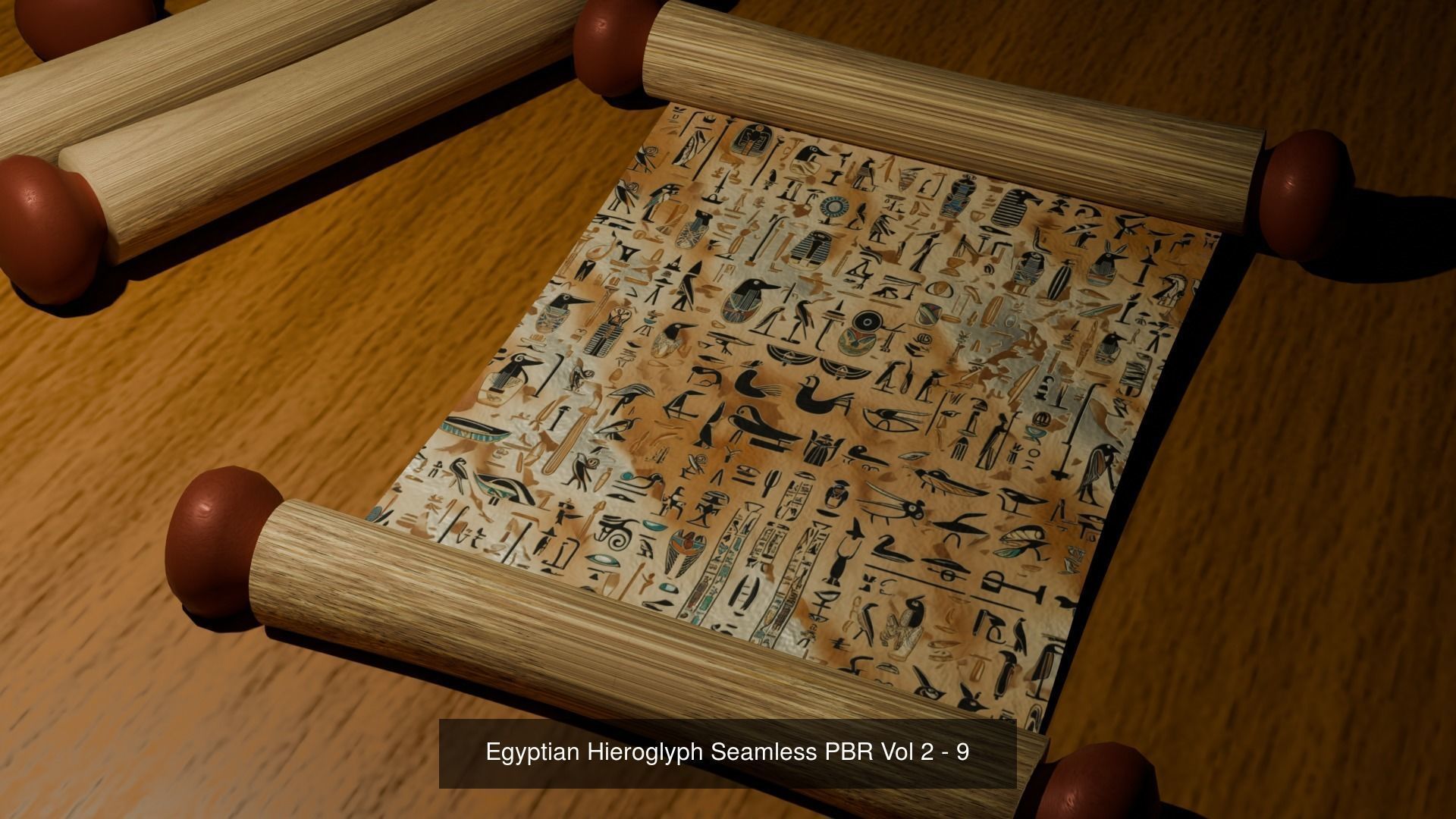 12 Egyptian Hieroglyphs Seamless Textures Texture_9