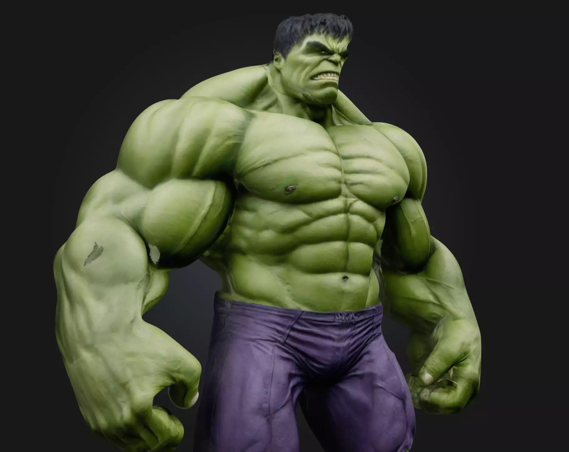 Hulk 3D Model Features Low-poly 3D model_0