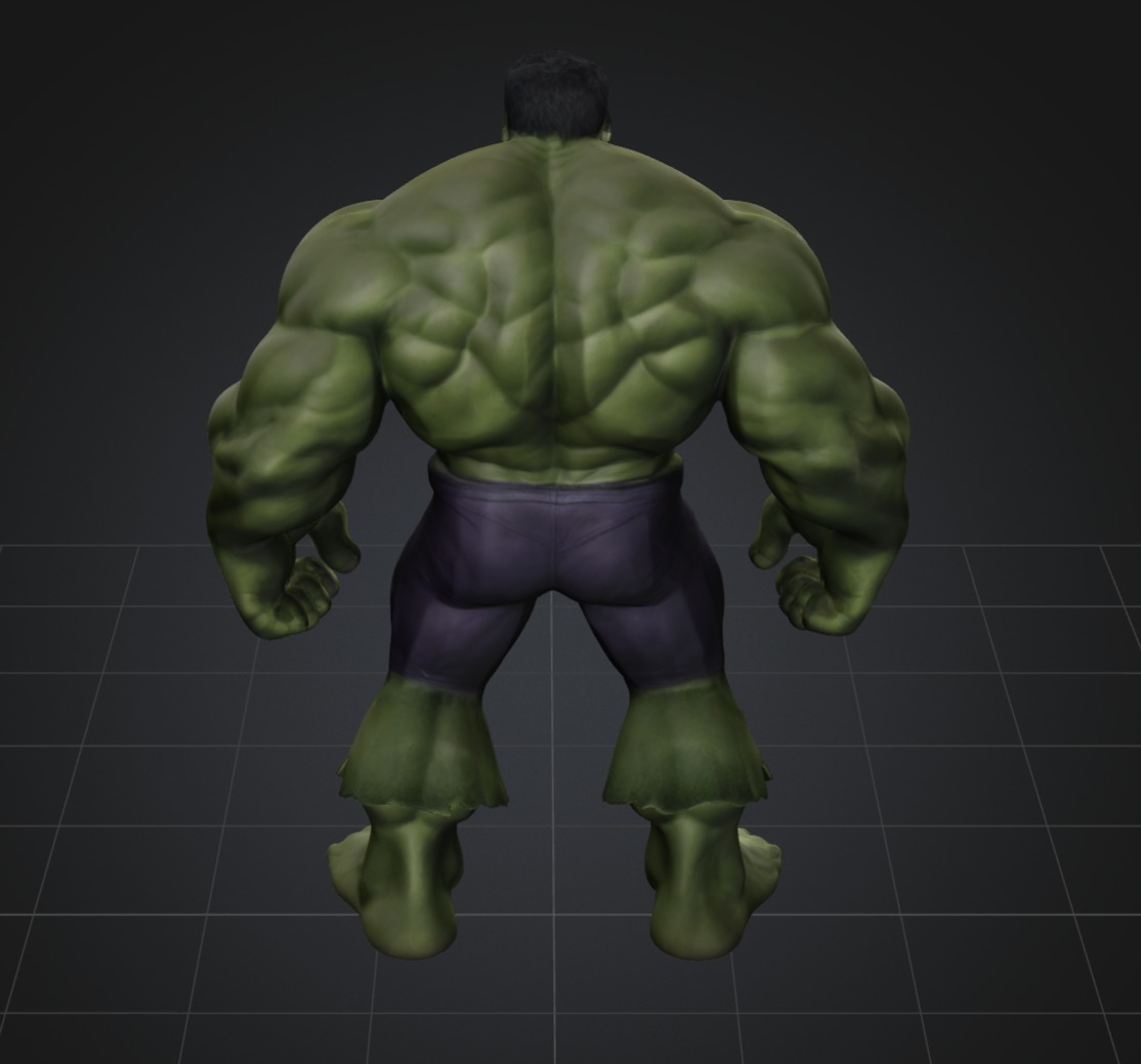 Hulk 3D Model Features Low-poly 3D model_3