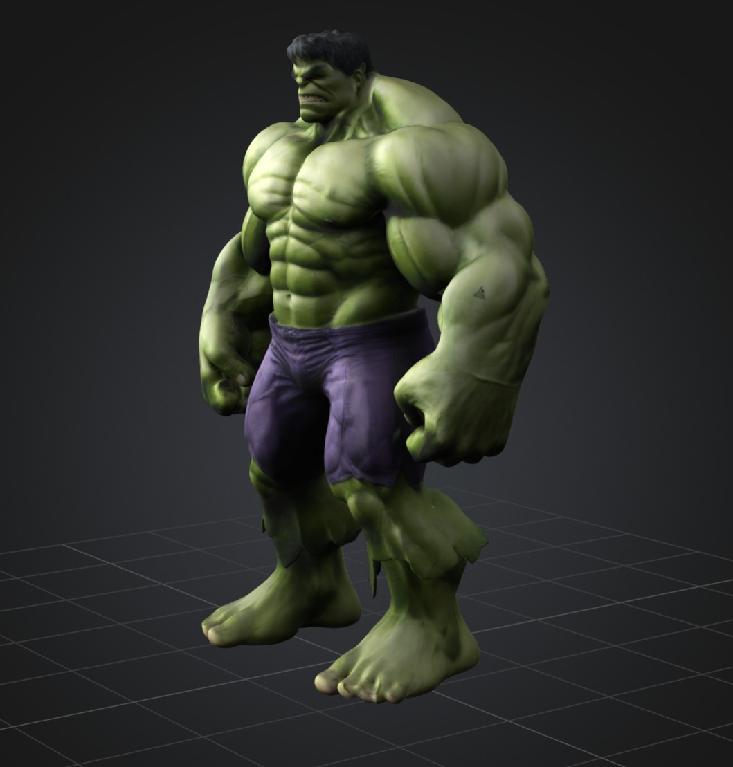 Hulk 3D Model Features Low-poly 3D model_4