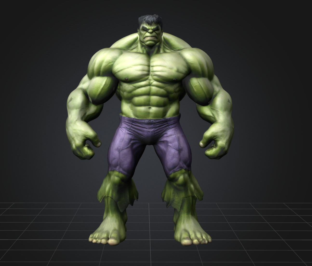 Hulk 3D Model Features Low-poly 3D model_2