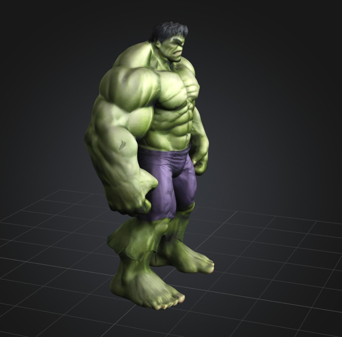 Hulk 3D Model Features Low-poly 3D model_5