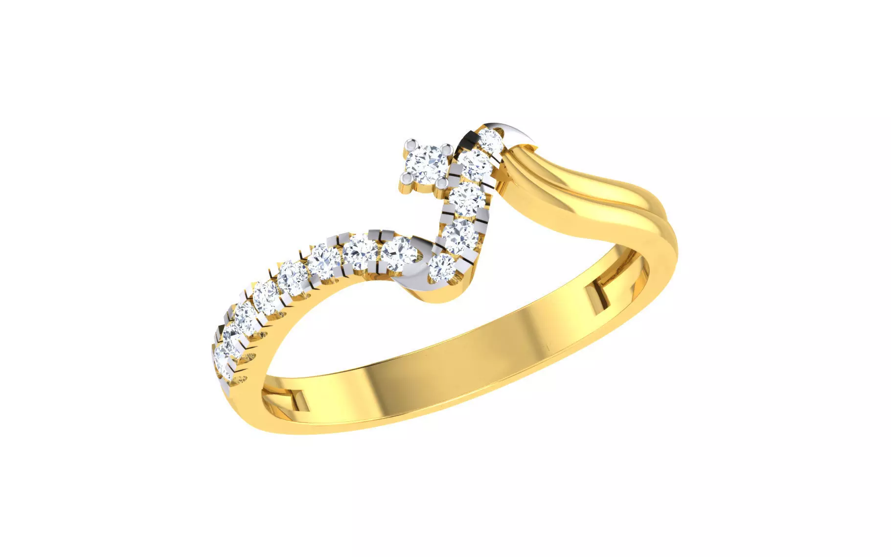 Women Ring Render 3dm STL OBJ FBX Details 3D print model_0
