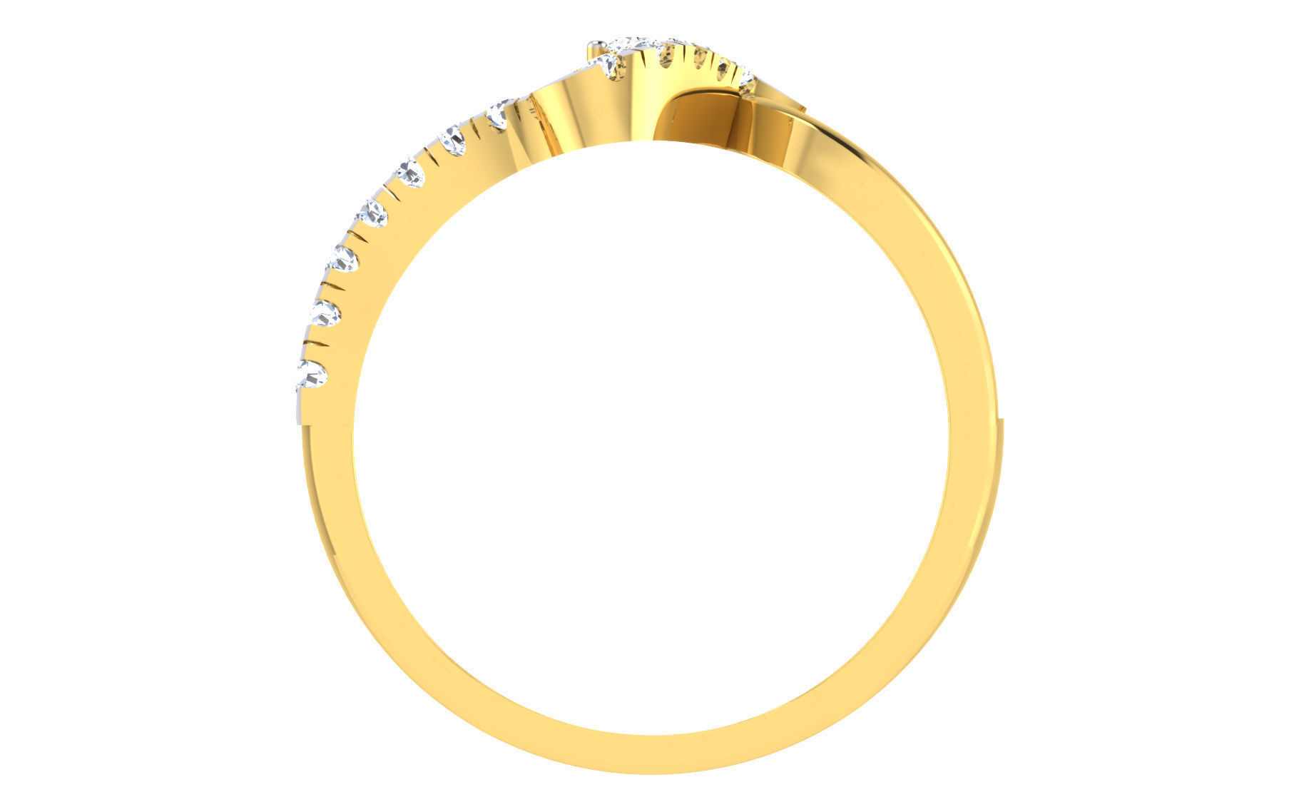 Women Ring Render 3dm STL OBJ FBX Details 3D print model_3