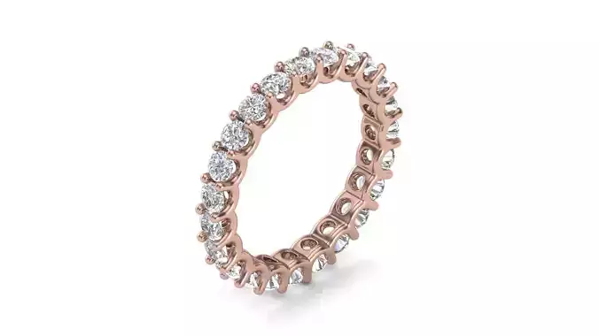 U Shaped Eternity Ring 2 point 7 mm stone size swiss 13 and EU53