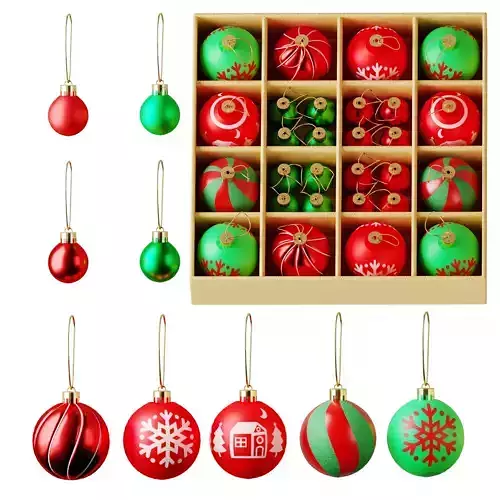 Christmas Tree Ball Ornaments 3D model