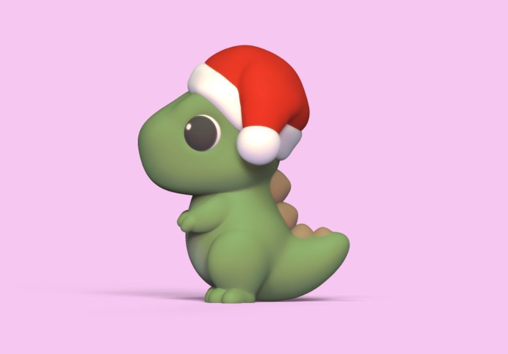 Xmas TRex 3D print model_3