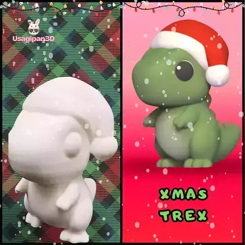 Xmas TRex 3D print model