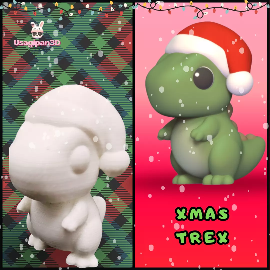 Xmas TRex 3D print model_0
