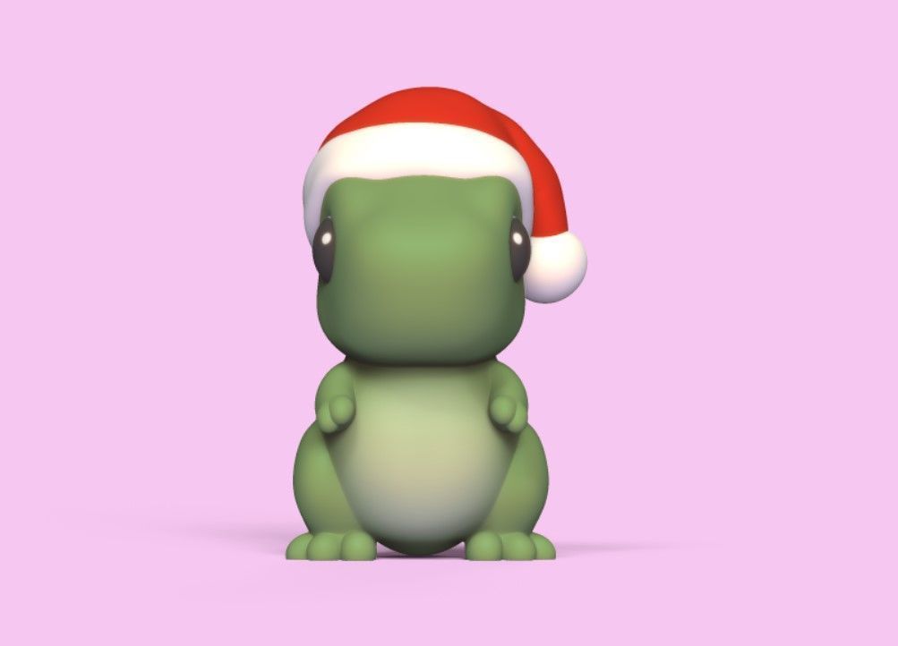 Xmas TRex 3D print model_1