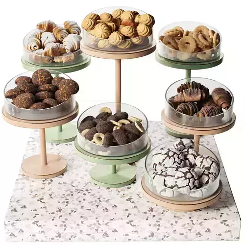 Set of sweets for a pastry shop restaurant or kitchen