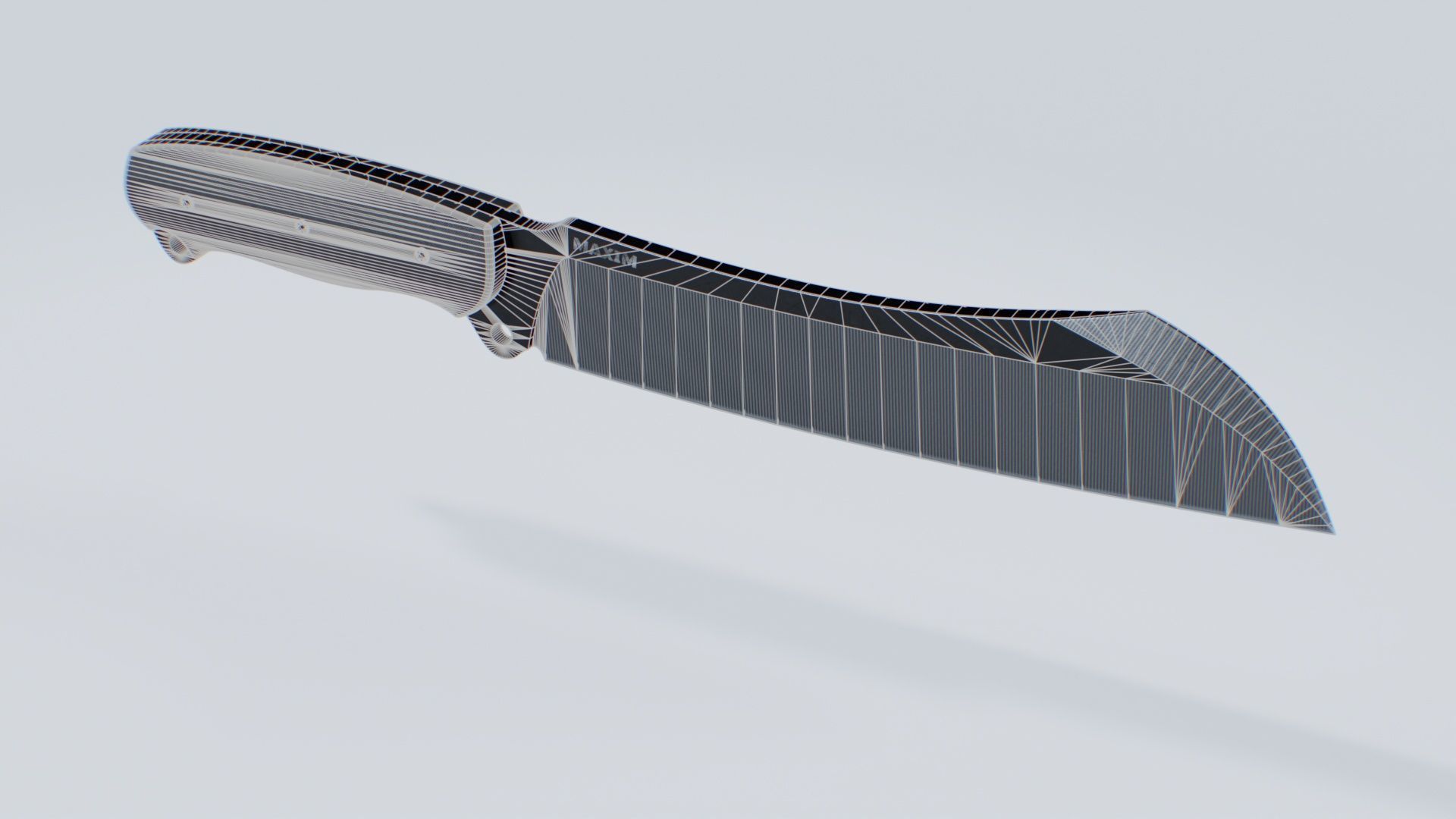 Knife-Combat Low-poly 3D model_7