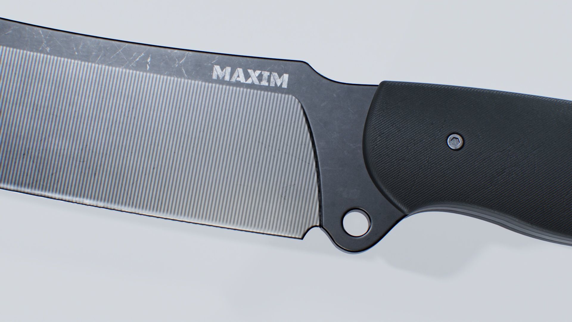 Knife-Combat Low-poly 3D model_2